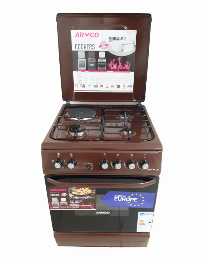 ARMCO GC-F6631PX(BR) - 3 Gas, 1 Electric, 60x60 Gas Cooker.