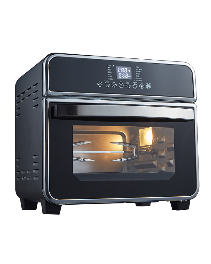 AEC-15AIR - 15L Air Fryer Oven, 1600W, Black & Stainless Steel Housing.