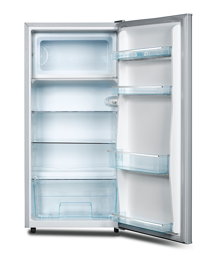 ARF-206G(SL) - Refrigerator (8.0Cu.ft.g) 165L, 1 door, Tempered Glass Shelves, Cool Pack.