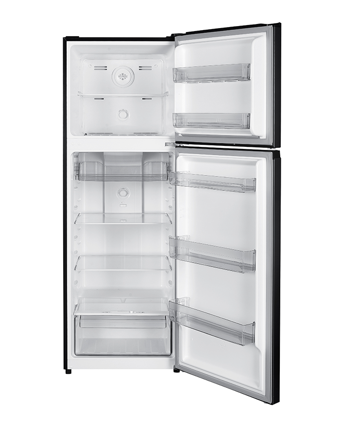 ARF-NF422INV(DS) - 334L, 2 doors reversible, LED Interior Lamp, External Display Control Panel, Multi Air Flow, Tempered Glass Shelves, Fresh Drawer, Crystal Vegetable Crisper with intelligent Humidity Controller, Super Energy Efficient, Dark Silver.