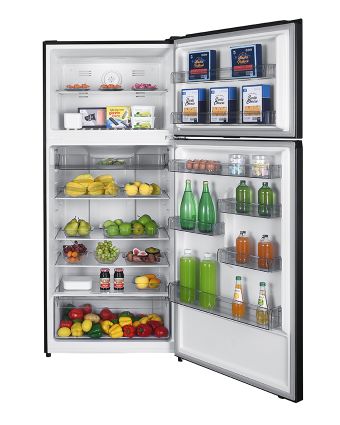 ARF-NF722INV(DS) - 528L, 2 doors reversible, LED Interior Lamp, External Display Control Panel, Multi Air Flow, Tempered Glass Shelves, Fresh Drawer, Crystal Vegetable Crisper with intelligent Humidity Controller, Super Energy Efficient, Dark Silver.