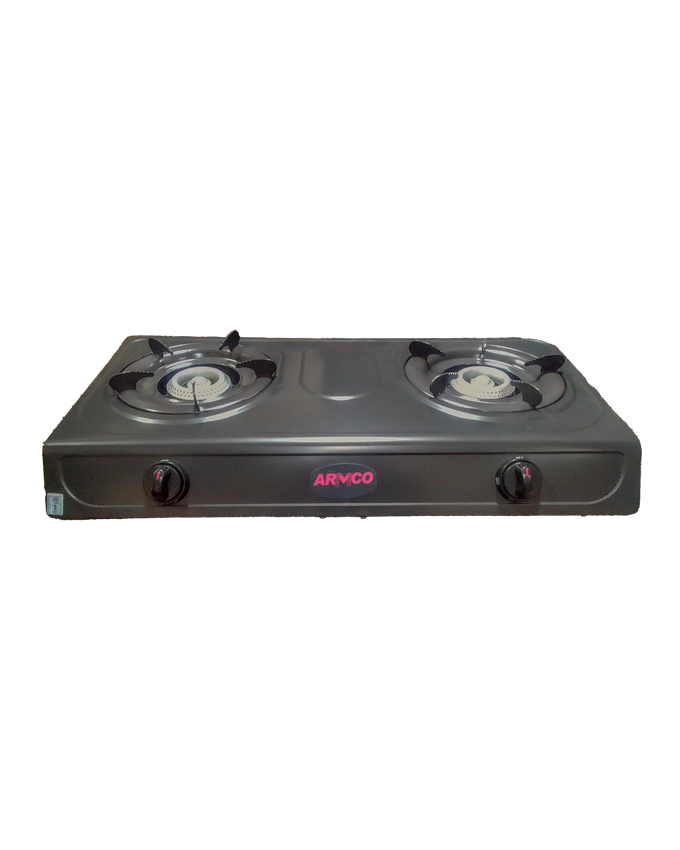 GC-7210P3 - 2 Burner Tabletop Gas Cooker, Slim Compact, Auto ignition, 2M pipe.