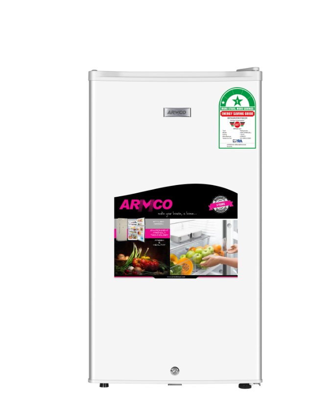 ARF-127G(WW) - Refrigerator (5Cu.ft.g) 88L, 1 door, 2 Wire Shelves, Lock and Key, Ice Tray, CFC Free, White.